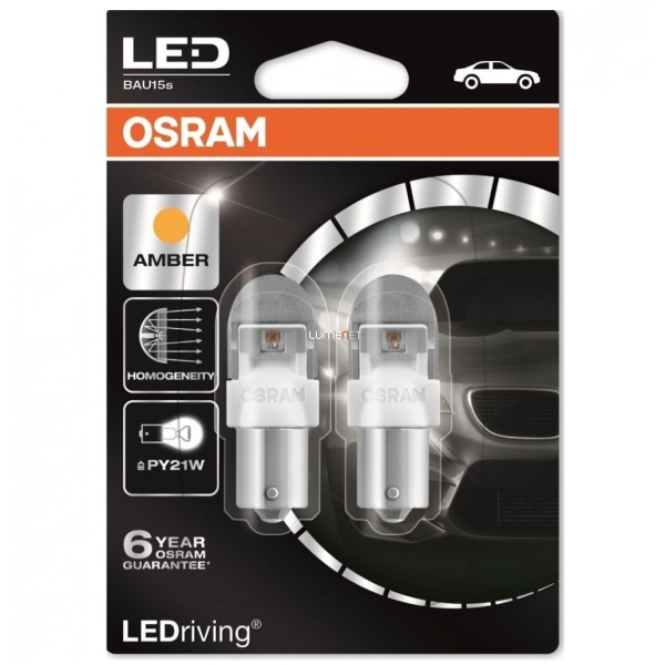 Bec Osram Ledriving PY21W 12V 2W 7557YE-02B Set 2 Buc